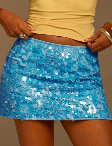 Fusta SHEIN, bleu