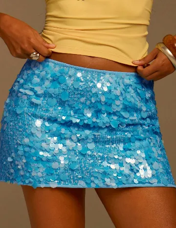 Fusta SHEIN, bleu