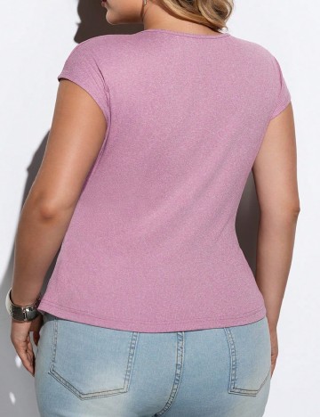 Tricou SHEIN CURVE, roz