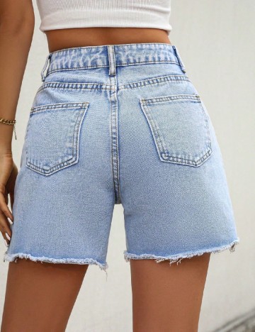 Pantaloni scurti SHEIN, albastru