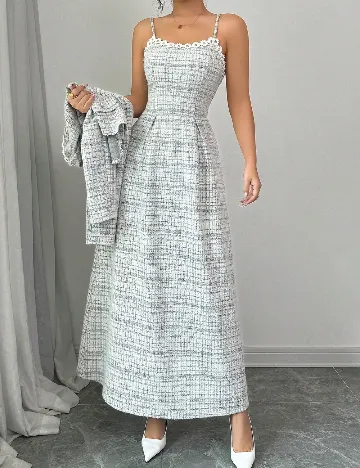 Set Rochie si Cardigan SHEIN, gri