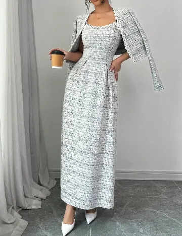 Set Rochie si Cardigan SHEIN, gri