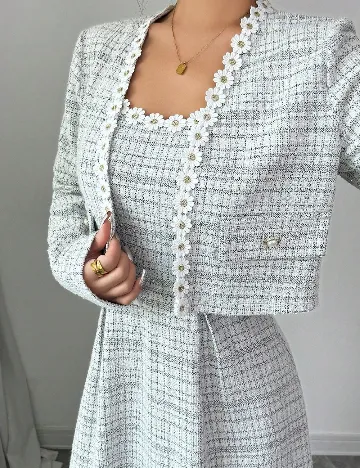 Set Rochie si Cardigan SHEIN, gri
