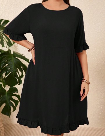 Rochie scurta Emery Rose Curve, negru