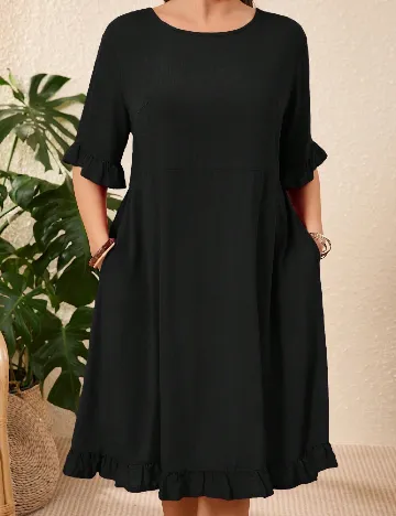 Rochie scurta Emery Rose Curve, negru