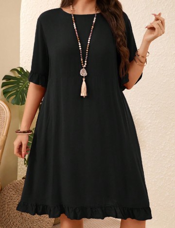 Rochie scurta Emery Rose Curve, negru