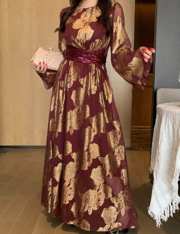 Rochie lunga Dazy, pruna