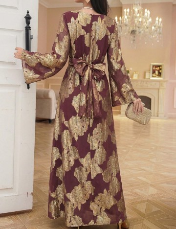 Rochie lunga Dazy, pruna