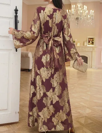Rochie lunga Dazy, pruna