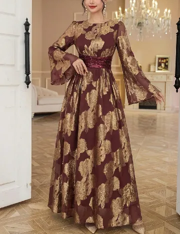 Rochie lunga Dazy, pruna