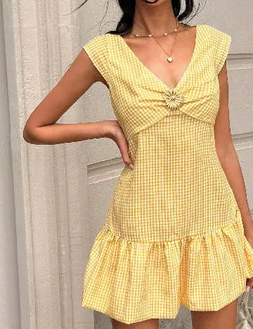 Rochie scurta SHEIN, galben