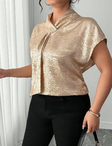 Bluza SHEIN CURVE, auriu
