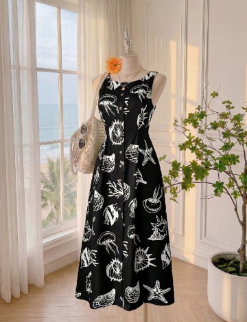Rochie medie SHEIN CURVE, negru