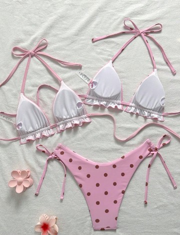 Costum de baie SHEIN, roz