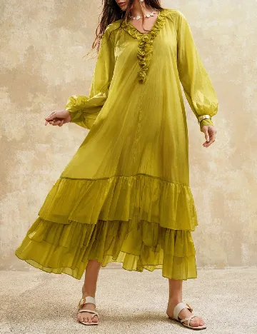 Rochie lunga SHEIN, verde