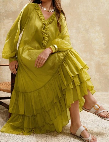 Rochie lunga SHEIN, verde