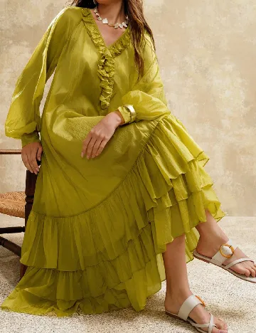 Rochie lunga SHEIN, verde