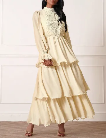 Rochie lunga SHEIN, crem
