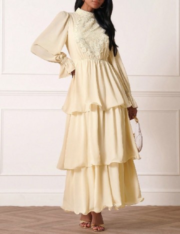 Rochie lunga SHEIN, crem