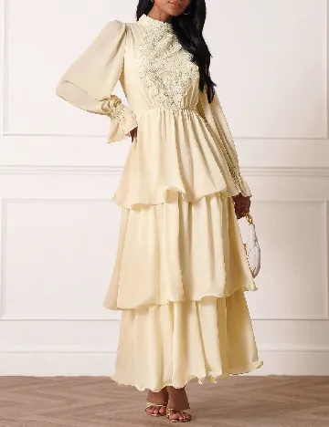 Rochie lunga SHEIN, crem