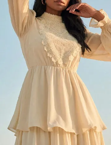 Rochie lunga SHEIN, crem