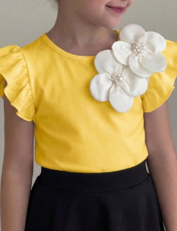 Bluza Shein Kids, galben
