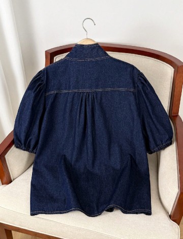 Camasa SHEIN CURVE, bleumarin