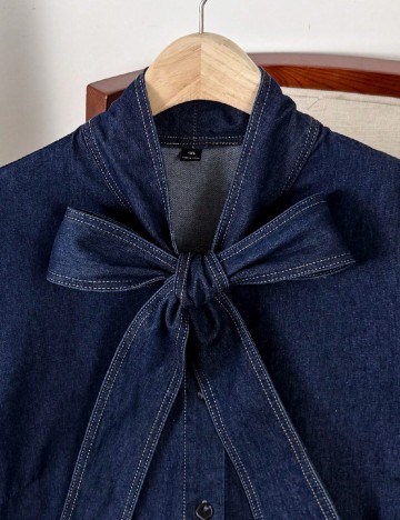 Camasa SHEIN CURVE, bleumarin