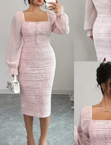 Rochie medie SHEIN CURVE, roz