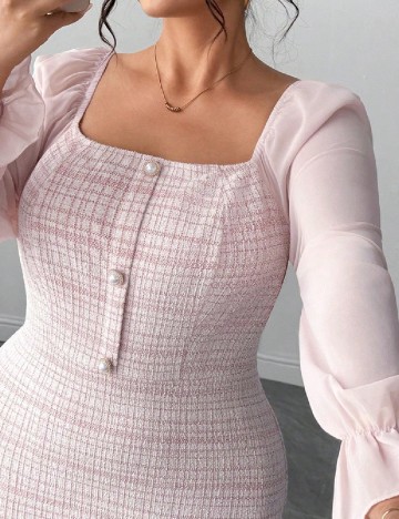 Rochie medie SHEIN CURVE, roz