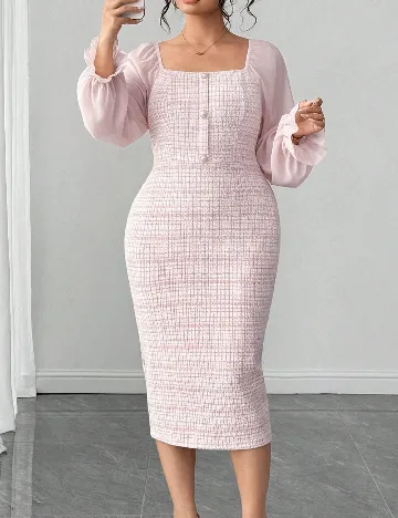 Rochie medie SHEIN CURVE, roz
