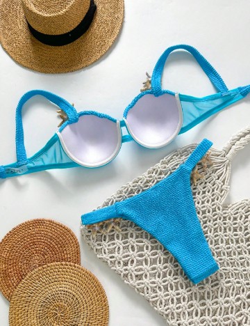 Costum de baie SHEIN, albastru