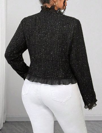 Blazer SHEIN CURVE, negru