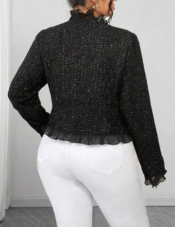Blazer SHEIN CURVE, negru