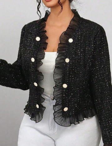 Blazer SHEIN CURVE, negru