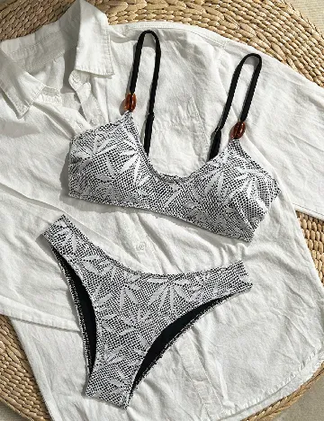 Costum de baie SHEIN, alb