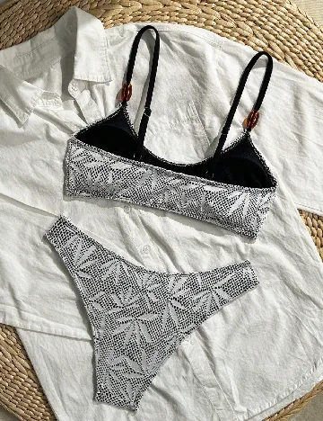 Costum de baie SHEIN, alb