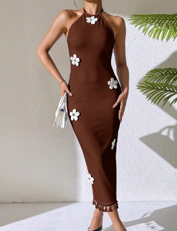 Rochie lunga SHEIN, maro