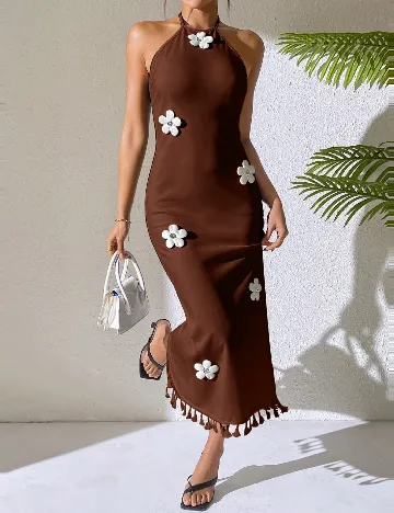 Rochie lunga SHEIN, maro