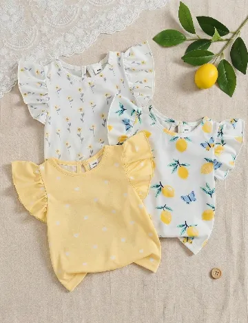 Set Tricou 2 bucati Shein Kids, mix culori