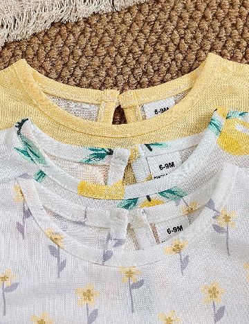 Set Tricou 2 bucati Shein Kids, mix culori