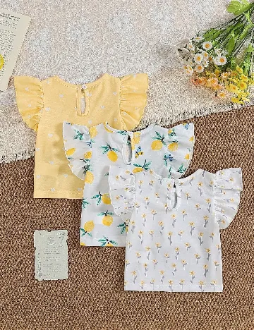 Set Tricou 2 bucati Shein Kids, mix culori