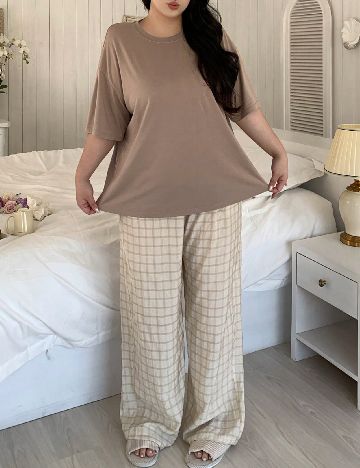 Pijama Dazy Plus Size, mix culori