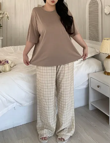 Pijama Dazy Plus Size, mix culori