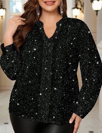 Bluza SHEIN CURVE, negru