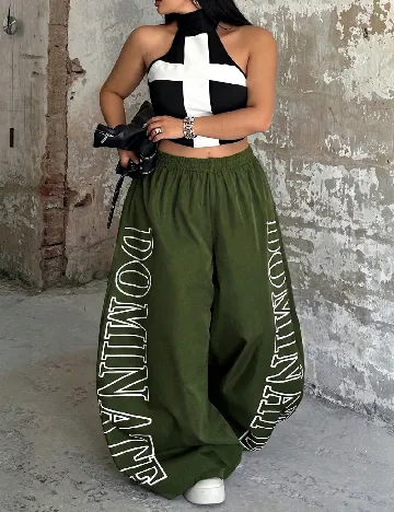Pantaloni SHEIN CURVE, verde