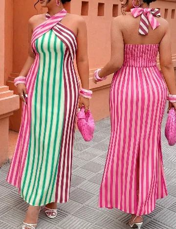 Rochie lunga SHEIN CURVE, mix culori