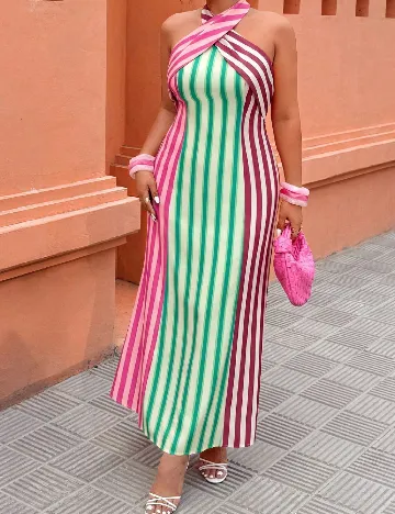 Rochie lunga SHEIN CURVE, mix culori