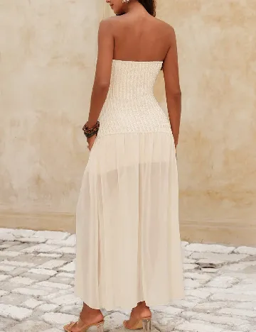 Rochie medie SHEIN, ecru