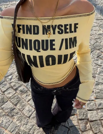 Top SHEIN, galben